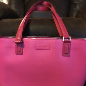 Large Vera Bradley Pink Leather Tote